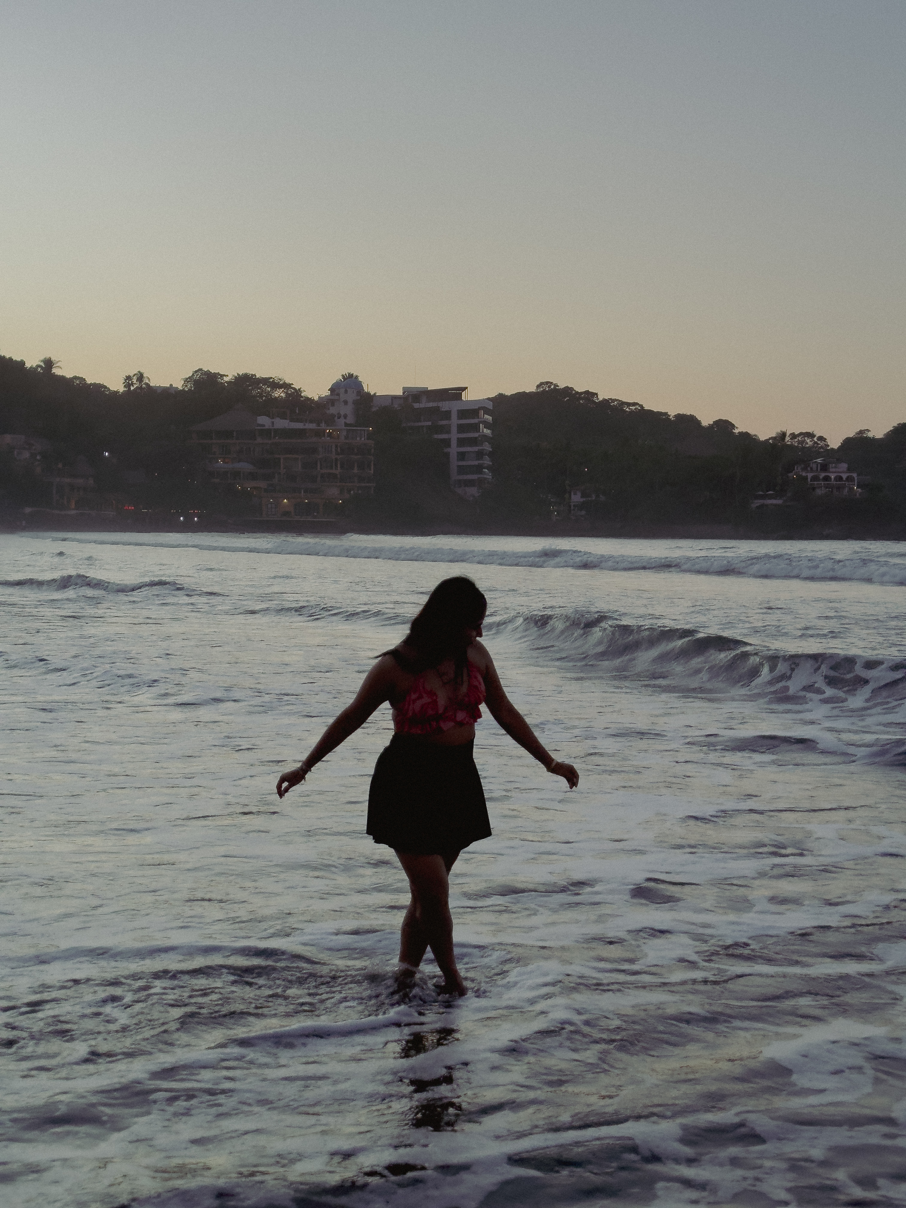 Playa al atardecer